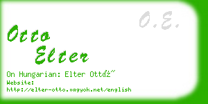 otto elter business card